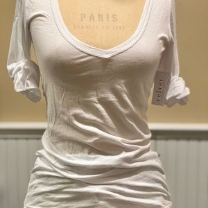 Deep v neck cotton top